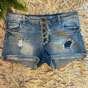 STS Blue jean frayed shorts